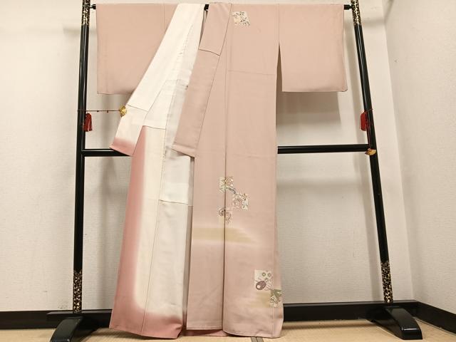 平和屋着物●訪問着 色紙楽器花文 正絹 逸品 AABI0529ph