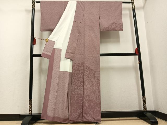 平和屋着物●四代目 松網 江戸小紋 訪問着 花尽くし 正絹 逸品 AABI0530ph
