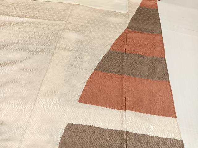 平和屋着物●訪問着 絞り 刺繍 草花文 金彩 正絹 逸品 AABI0534ph