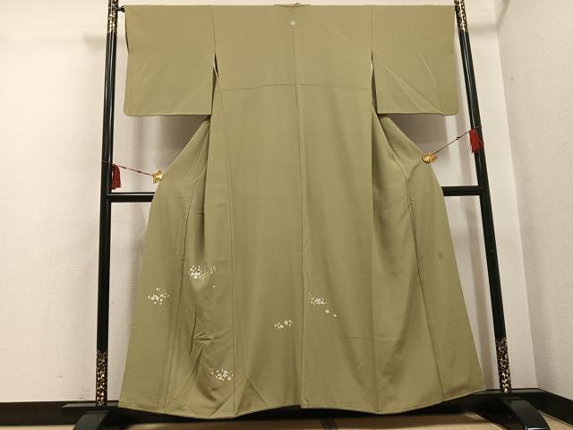 平和屋着物●京加賀糸目友禅作家 山崎巌 色留袖 枝花文 正絹 逸品 AABI0535ph