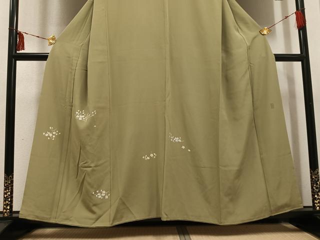 平和屋着物●京加賀糸目友禅作家 山崎巌 色留袖 枝花文 正絹 逸品 AABI0535ph