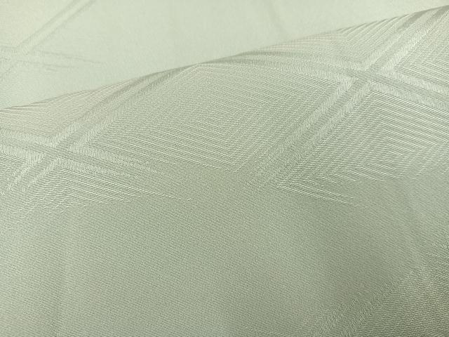平和屋着物●上質な色無地 入子菱地紋 柳鼠色 正絹 逸品 AABI0537ph