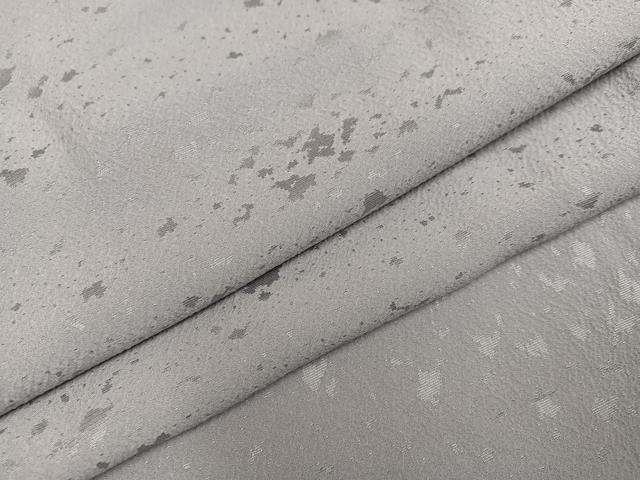 平和屋着物●上質な色無地 霞地紋 銀鼠色 正絹 逸品 AABI0541ph