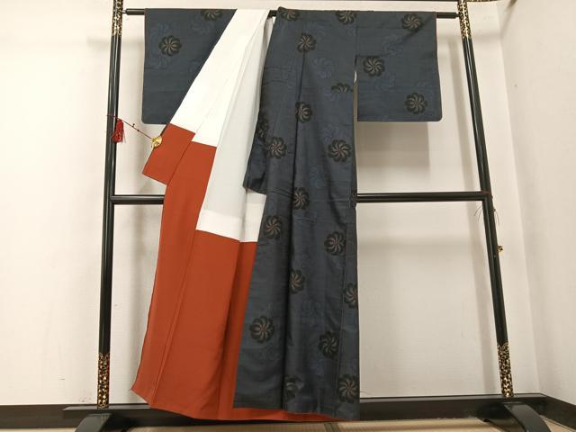 平和屋着物●本場大島紬 カタス7マルキ 正絹 逸品 AABI0552ph