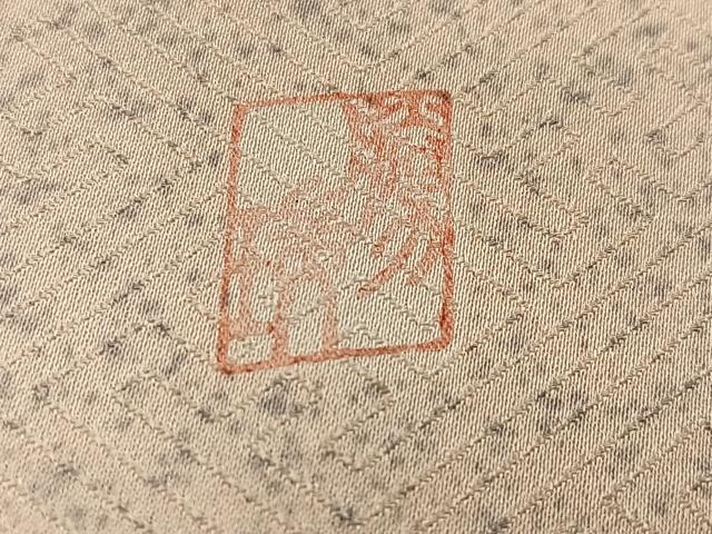 平和屋着物●訪問着 作家物 駒刺繍 地紙草花文 金彩 正絹 逸品 AABI0569ph