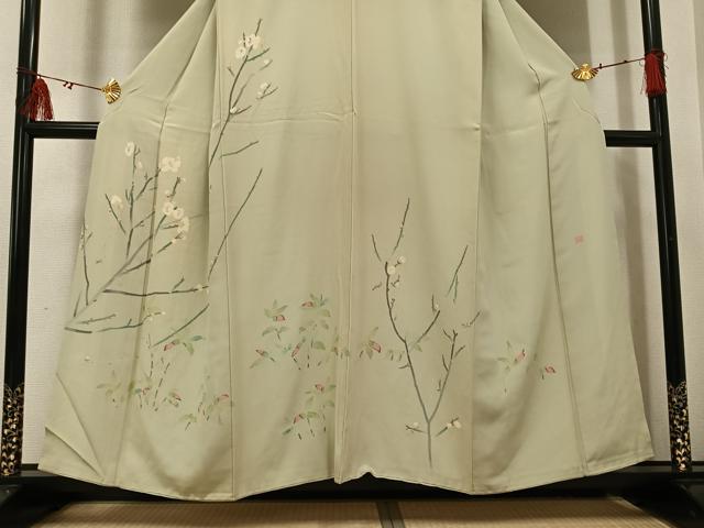 平和屋着物●本加賀友禅作家 和田外美子 訪問着 枝花文 正絹 逸品 AABI0574ph