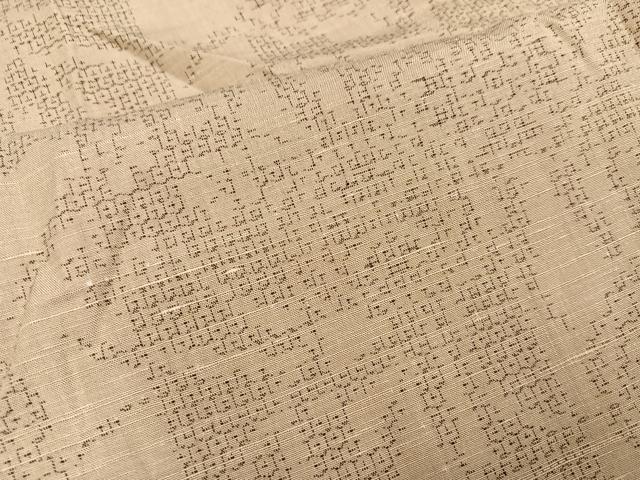平和屋着物●結城紬 80亀甲 花尽くし 正絹 逸品 未使用 AABI0595ph