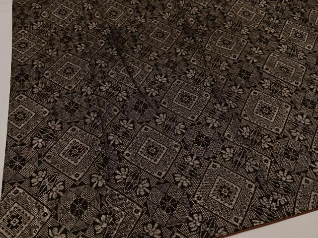 平和屋着物●本場大島紬 龍郷絣 正絹 逸品 AABI0596ph
