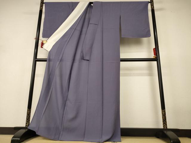 平和屋着物*夏物 色無地 絽 薄鼠色 正絹 逸品 未使用 AABI0604jd