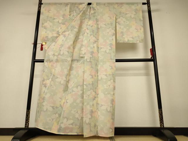 平和屋着物*夏物 本場大島紬 夏大島 花尽くし 正絹 逸品 AABI0605jd