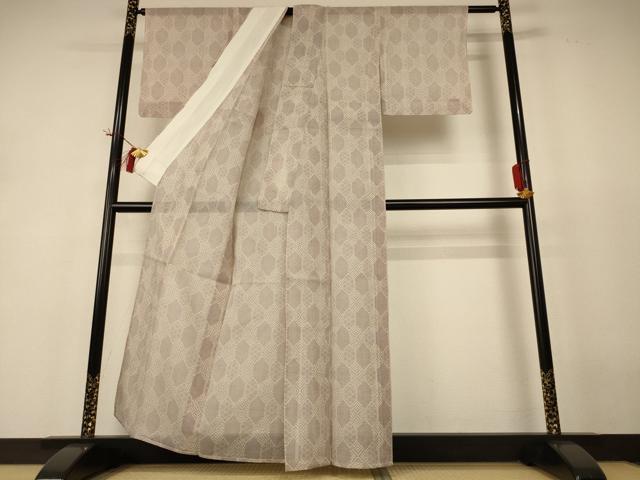 平和屋着物*夏物 紗紬 亀甲文 正絹 逸品 AABI0606jd