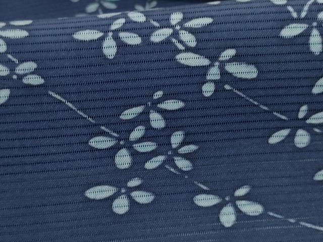 平和屋着物*夏物 小紋 絽 草花文 正絹 逸品 AABI0614jd