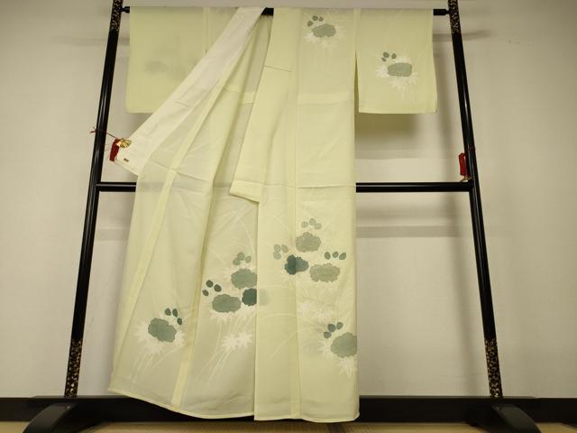 平和屋着物*夏物 訪問着 絽 駒刺繍 草花文 金彩 三越扱い 正絹 逸品 AABI0626jd
