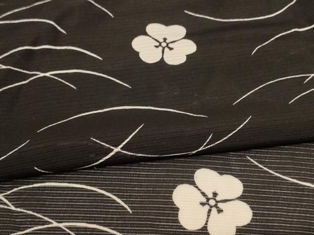 平和屋着物*夏物 小紋 絽 芝花文 正絹 逸品 AABI0630jd