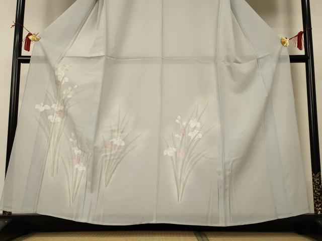 平和屋着物*夏物 訪問着 絽 手描き 草花文 暈し染め 正絹 逸品 AABI0632jd