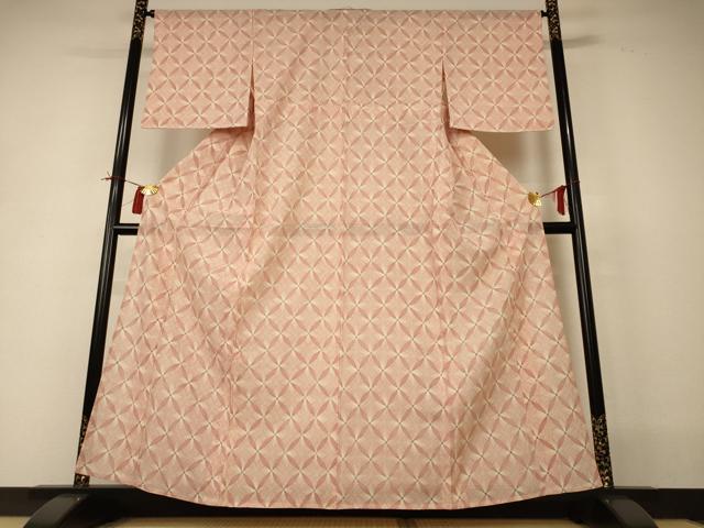 平和屋着物*夏物 小紋 絽 七宝文 正絹 逸品 AABI0634jd
