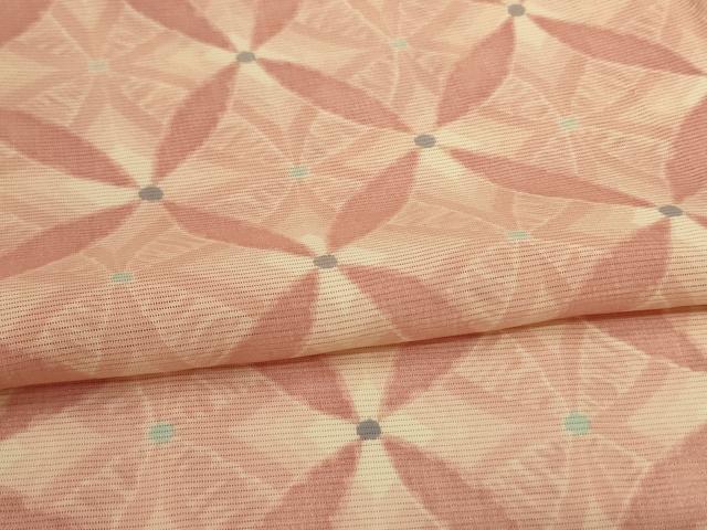 平和屋着物*夏物 小紋 絽 七宝文 正絹 逸品 AABI0634jd