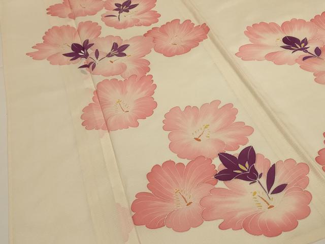 平和屋着物*夏物 小紋 絽 舞花文 正絹 逸品 AABI0642jd