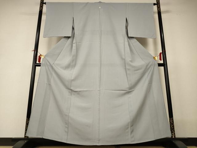 平和屋着物*夏物 色無地 絽 灰青色 正絹 逸品 AABI0646jd
