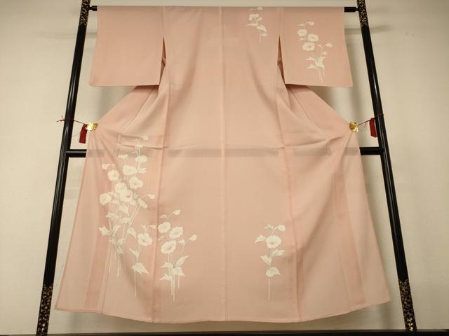 平和屋着物*夏物 訪問着 絽 枝花文 正絹 逸品 AABI0666jd