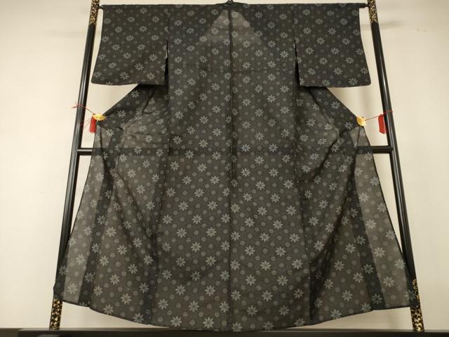 平和屋着物*夏物 本場大島紬 夏大島 花丸文 正絹 逸品 AABI0673jd