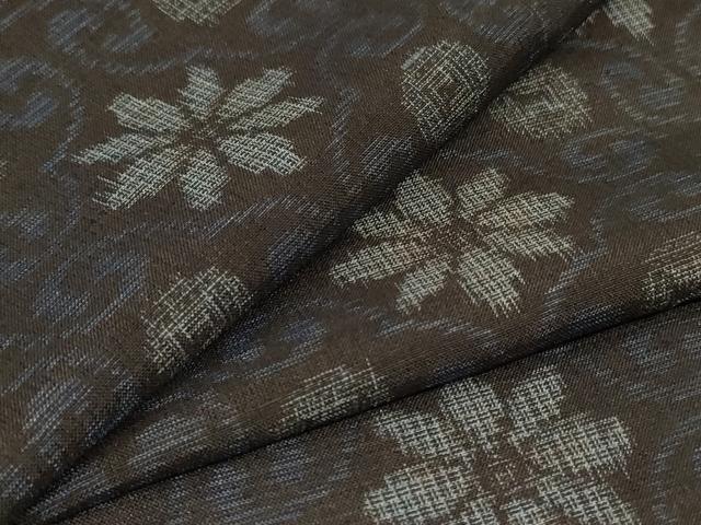 平和屋着物*夏物 本場大島紬 夏大島 花丸文 正絹 逸品 AABI0673jd