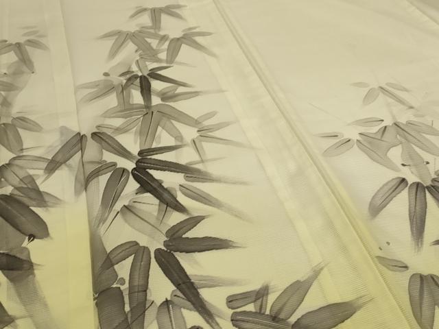 平和屋着物*夏物 訪問着 絽 手描き 笹文 暈し染め 洗える着物 AABI0676jd