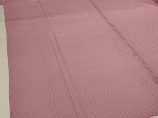 平和屋着物*夏物 色無地 絽 珊瑚色 正絹 逸品 AABI0684jd