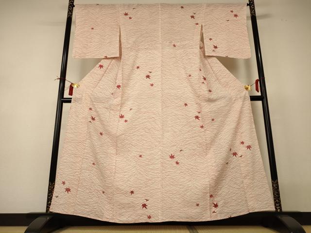 平和屋着物*夏物 小紋 絽 芝楓文 伊勢丹扱い 洗える着物 AABI0697jd