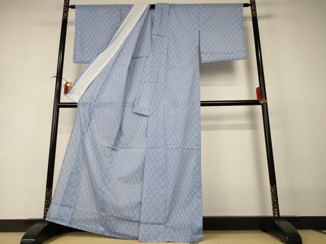 平和屋着物*夏物 小紋 絽 網目文 洗える着物 AABI0745jd