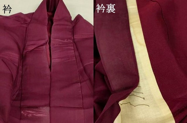 平和屋着物*夏物 色無地 風景紋紗 黒鳶色 正絹 逸品 AABI0753jd