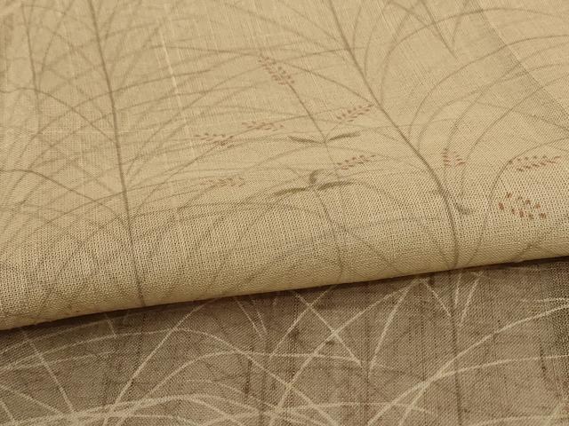 平和屋着物*夏物 生紬 訪問着 草花文 暈し染め 正絹 逸品 AABI0759jd