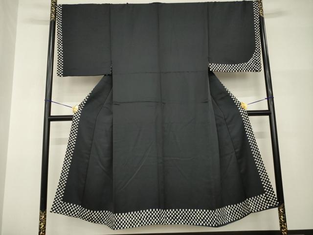 平和屋着物●男性　訪問着　市松文　正絹　逸品　AABI0772ck 平和屋着物○男性 訪問着 市松文 正絹 逸品 AABI0772ck