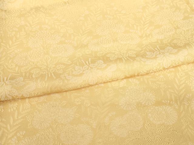 平和屋着物●お召 飾花文 飴色 正絹 逸品 AABI0775ck