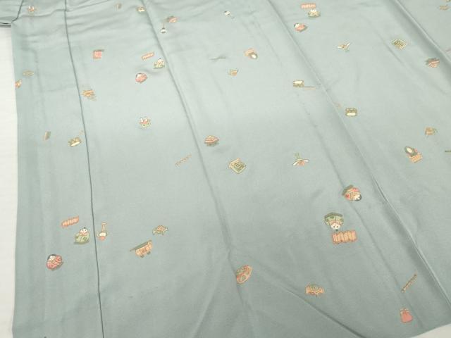 平和屋着物●長襦袢 無双仕立て ひな祭り 正絹 逸品 AABI0779ck