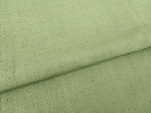 平和屋着物●上質な紬 色無地 黄海松茶色 鈴乃屋扱い 正絹 逸品 AABI0798ck