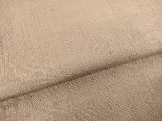 平和屋着物●結城紬 色無地 梅染色 正絹 逸品 AABI0799ck