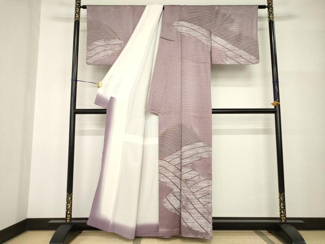 平和屋着物●訪問着 駒刺繍 流水文 金彩 正絹 逸品 AABI0811ck