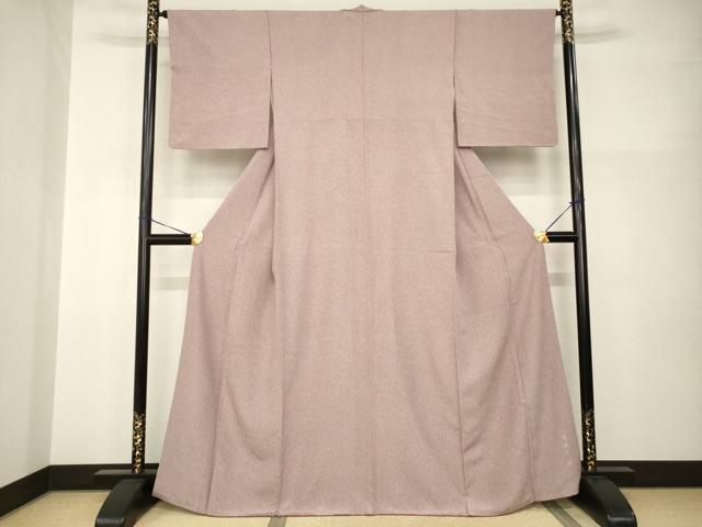 平和屋着物●伝統工芸師 服部光擴 江戸小紋 よろけ竹万筋 正絹 逸品 AABI0836ck