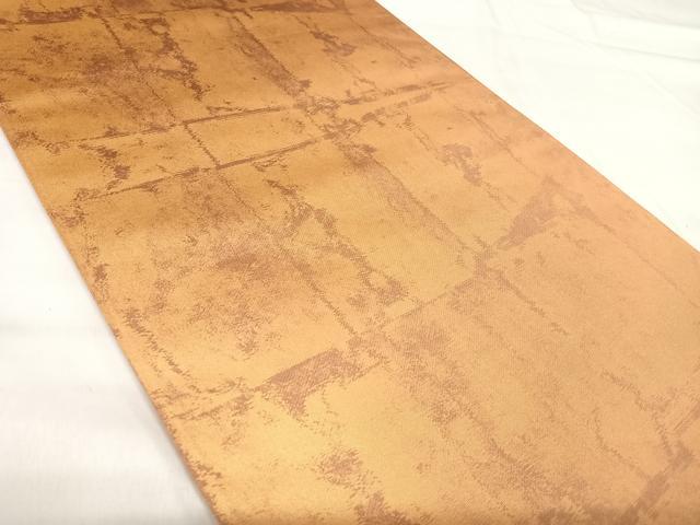 平和屋着物◎六通柄袋帯 格子 金糸 引箔 正絹 逸品 AABI0903yx
