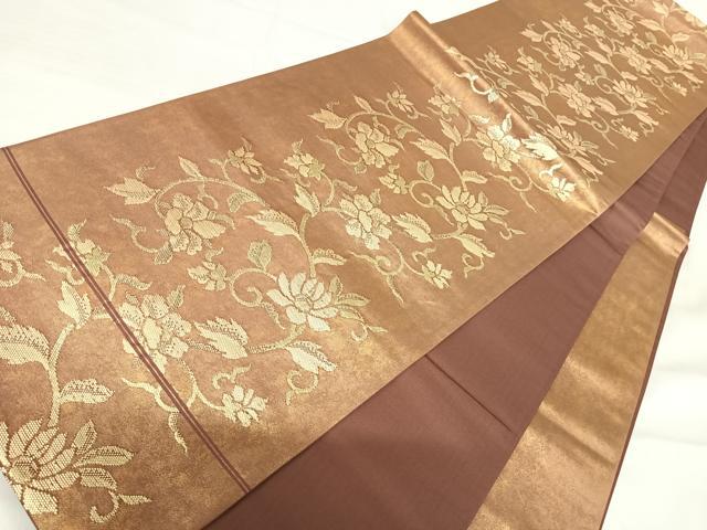 平和屋着物◎六通柄袋帯 竹屋町織錦 金糸 正絹 逸品 AABI0934yx
