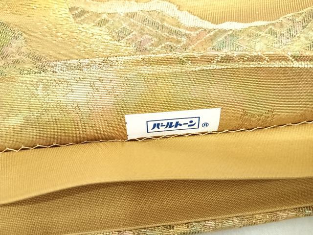 平和屋着物◎六通柄袋帯 霞文 金銀糸 正絹 逸品 AABI1008yx