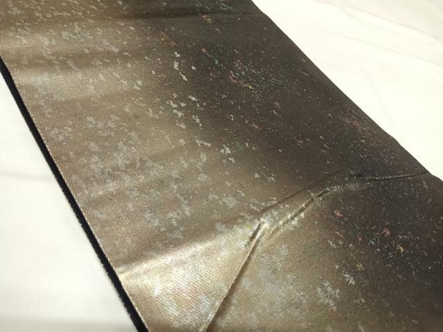 平和屋着物◎六通柄袋帯 霞文 銀糸 引箔 正絹 逸品 AABI1026yx