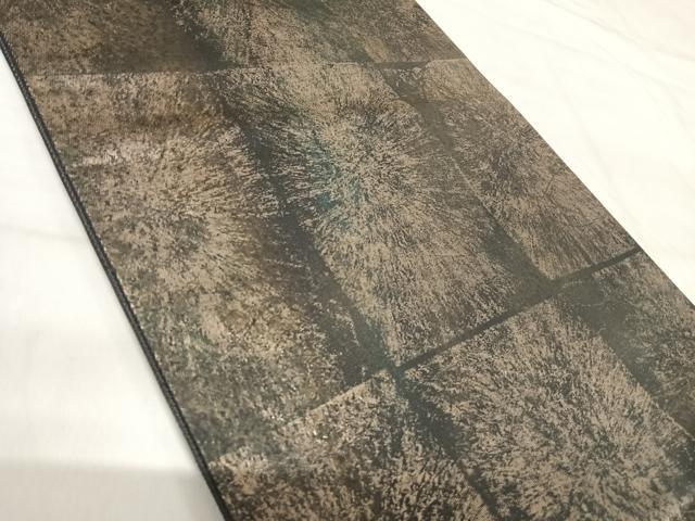 平和屋着物◎六通柄袋帯 霞文 金糸 正絹 逸品 AABI1038yx