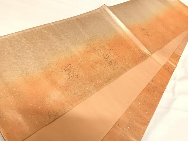 平和屋着物◎六通柄袋帯 霞文 金銀糸 引箔 正絹 逸品 AABI1050yx