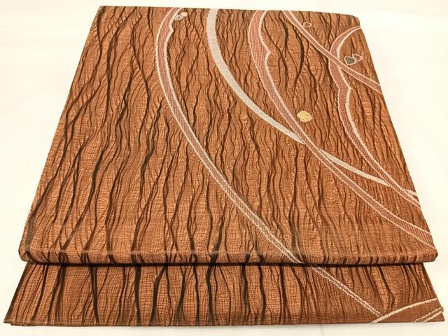 平和屋着物◎六通柄袋帯 露芝文 正絹 逸品 AABI1083yx
