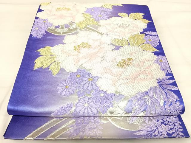 平和屋着物◎六通柄袋帯 唐織 花車文 金銀糸 正絹 逸品 AABI1132yx
