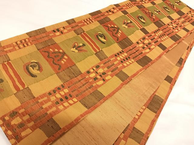 平和屋着物◎西陣 全通柄袋帯 花間道 正絹 逸品 AABI1148yx