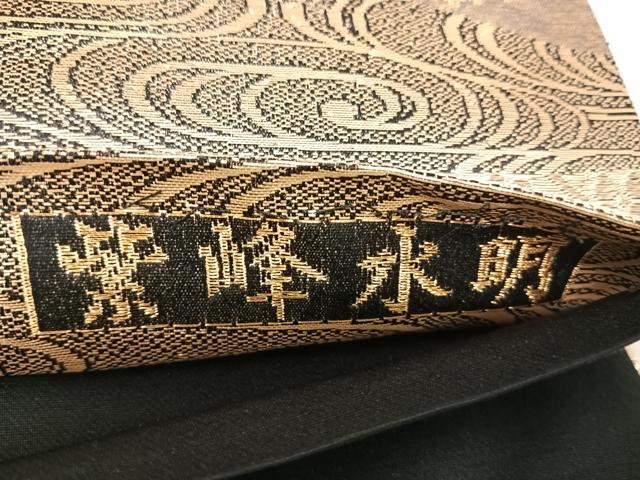 平和屋着物◎六通柄袋帯 唐織 金閣寺 紫峰水明 金糸 正絹 逸品 AABI1150yx