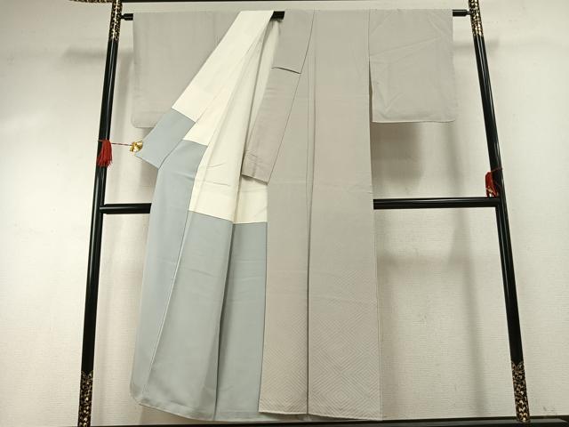 平和屋着物●上質な小紋 入子菱 正絹 逸品 AABI1201fy